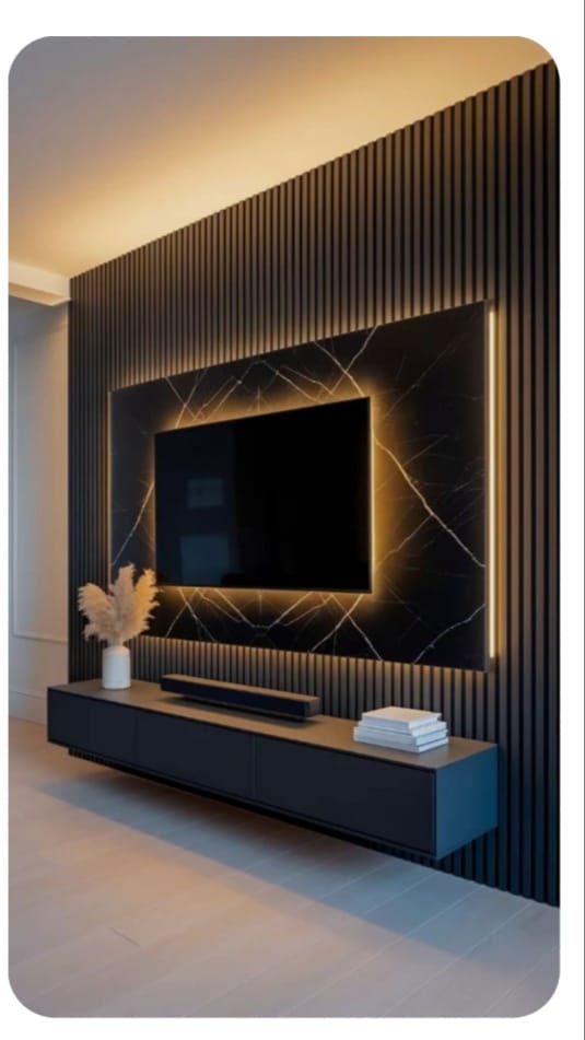 Modern PVC TV Unit and Wardrobes